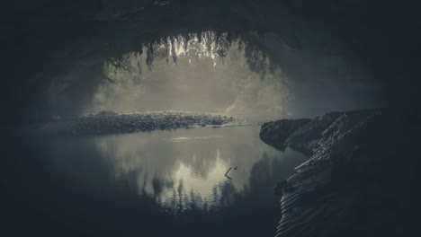 Timelapse-de-la-entrada-de-la-cueva