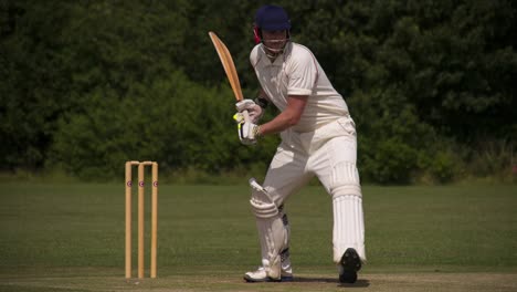 Ein-Batsman-spielt-Cricket-Schlaganfall.