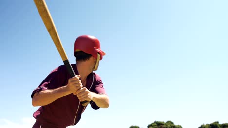 Batter-hitting-ball-during-practice-session