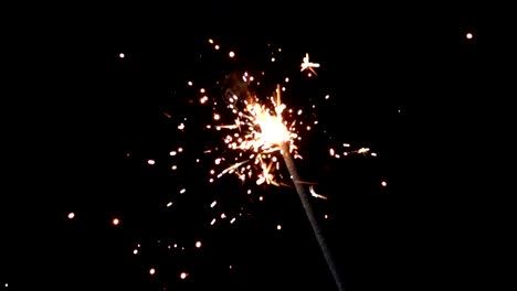 Bengal-fire-on-a-black-background-burning-in-slow-motion