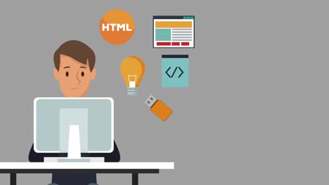 Animación-de-HD-de-trabajo-de-Desarrollador-Web