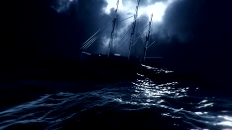 Sailboat-in-a-Middle-of-a-big-Storm-at-Sea