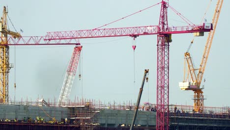 Crane-building-site