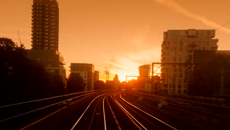 Train-Trip-Through-Central-London,-England,-UK