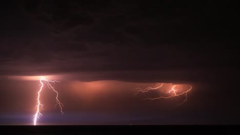 Nature-lightning-bolt-at-night-thunder-storm