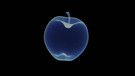 Hologram-of-a-rotating-blue-apple