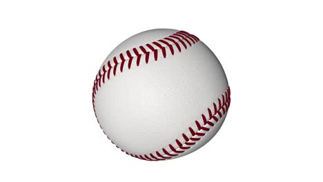 Baseball.-Looping-footage-has-4K-resolution.-White-background