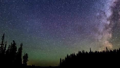 Zeitraffer-während-der-Perseiden-Meteorschauer