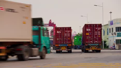 panorama-de-entrada-de-la-carretera-"Puerto-tráfico-día-tiempo-shenzhen-ciudad"-4-tiempo-k-caer-china