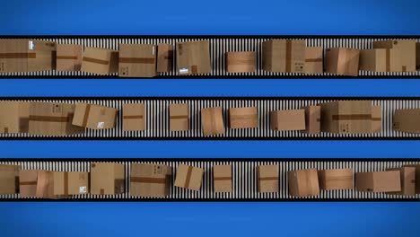 Paperboxes-on-conveyor-belt,-looping-animation