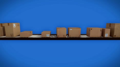 Paperboxes-on-conveyor-belt,-looping-animation