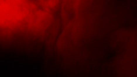 Abstrakt-rot-Rauch-wie-Wolke-Welle-Effekt-auf-schwarzem-Hintergrund,-fließen