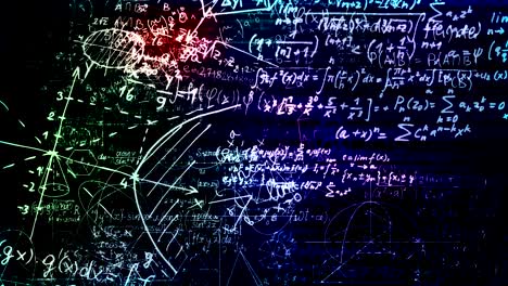 Las-fórmulas-matemáticas-abstractas-se-mueve-en-el-espacio-virtual.-bucle