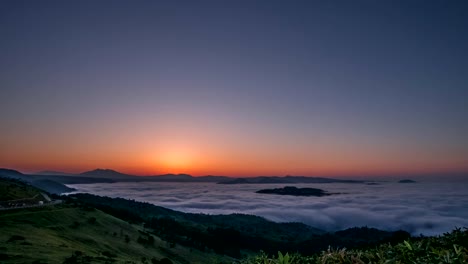 Bihoro-Pass-in-den-frühen-Morgenstunden