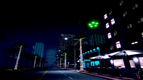 UFO-is-flying-over-the-night-city