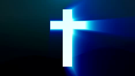 Light-cross-of-Christ,-ray-beams-background