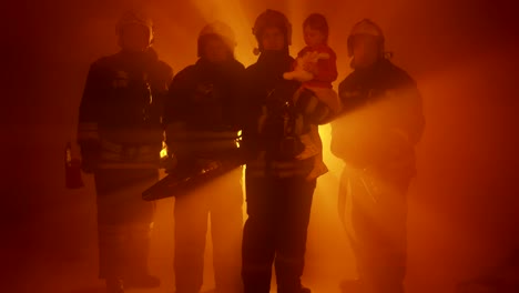 Firefighters-with-rescued-child