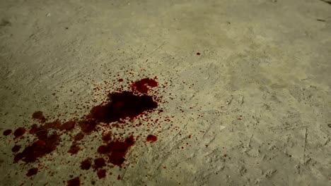 Blood-dripping-down-into-cement-floor