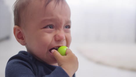 Upset-Asian-Toddler-Crying-and-Twin-Walking-by