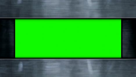 Metalltür-und-Green-Screen,-Animation,-Rendering,-Hintergrund