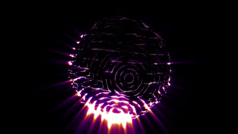 Abstract--noisy-sphere-with-light-rays.