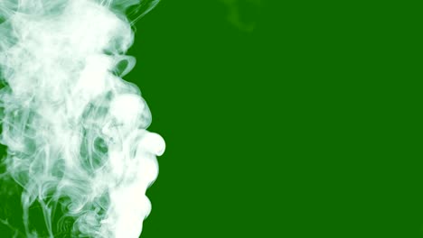 Flujo-de-luz-de-humo-o-de-vapor-sobre-un-fondo-verde