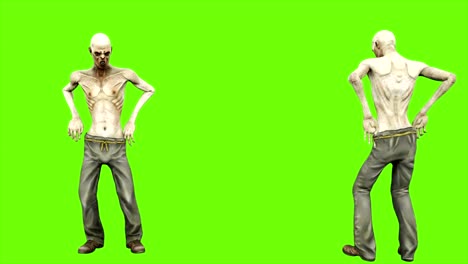 Zombie-Tanz---getrennt-auf-green-Screen.-Endlos-wiederholbar.-4k.