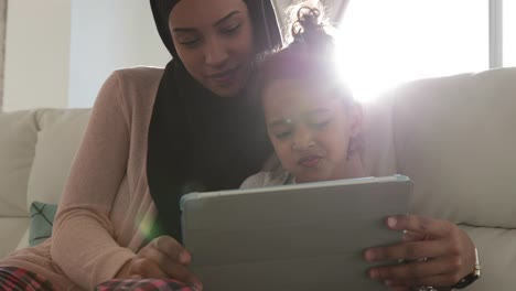 Mother-and-daughter-at-home