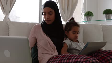 Mother-and-daughter-at-home