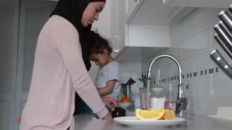 Mother-and-daughter-at-home