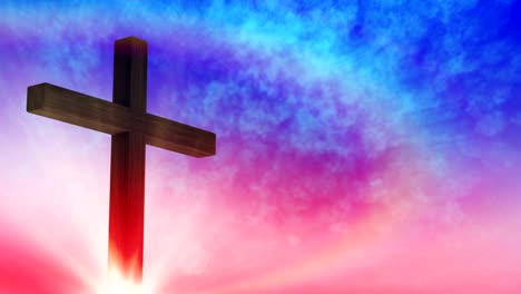 Calvary-Gold-cross-of-Christ-light-background