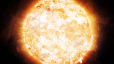 Animation-der-koronalen-Emissionen-und-Protuberanzen-auf-der-Sonne-im-Weltraum