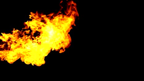 Fire-burning-on-black-background-slow-motion