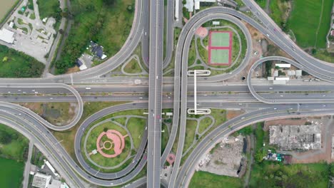 Aerial-view-of-highway-interchange