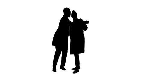 Silhouette-Two-doctors-are-making-selfie-using-a-smartphone-and-smiling