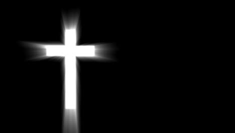 Religioush-cross-with-god-rays--shine-on-the-dark