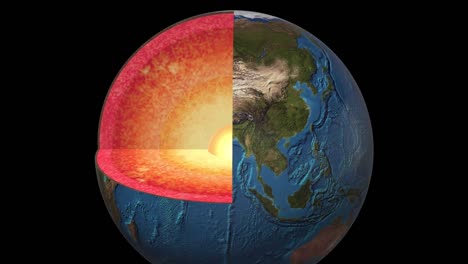 Section-of-the-earth---interior-drawn---the-center-arrives