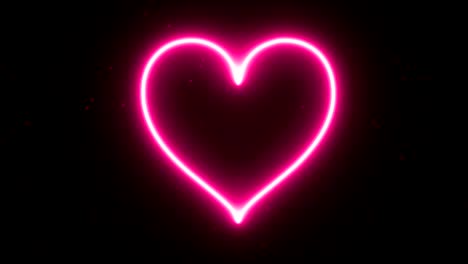 4K-Animation-appearance-pink-Heart-energy-shape-flame-or-burn-on-the-dark-background-and-fire-spark.-Motion-graphic-and-animation-background.