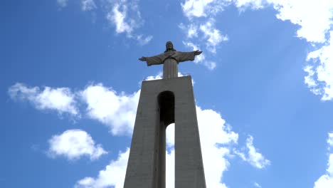 The-Cristo-Rei-monument-of-Jesus-Christ-in-Lisbon,-Portugal