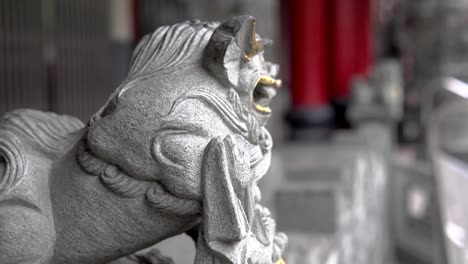 Stone-carvings-and-classical-architecture-in-Asian-temple.-The-landscape-of-Chinese-traditional-building-at-night.