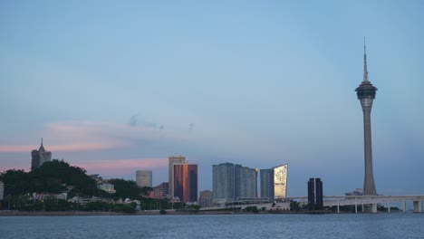 sunset-sky-magic-zhuhai-city-famous-macau-tower-bay-panorama-4k-china