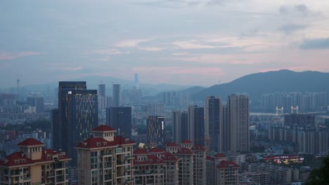 sunset-sky-zhuhai-cityscape-park-mountain-top-panorama-4k-china