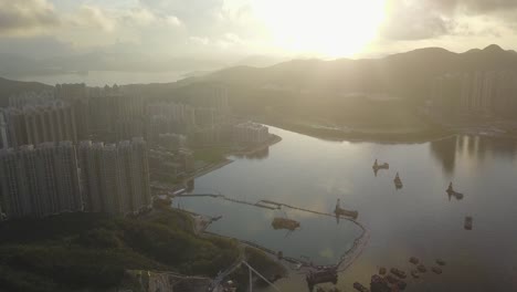 Imágenes-de-4K-de-Kuala-Kwan-O,-Hong-Kong-en-vista-aérea