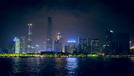 Guangzhou-skyscrapers-skyline,-China.