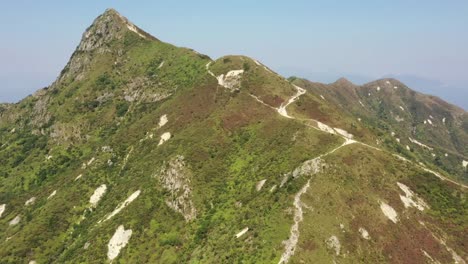 aerial-view-of-mountains-in-Sai-Kung,-Hong-Kong