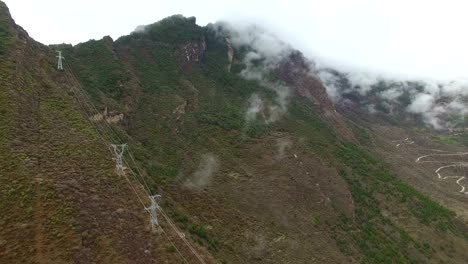 Toma-aérea-del-paisaje-en-Sichuan-occidental/Sichuan,-China