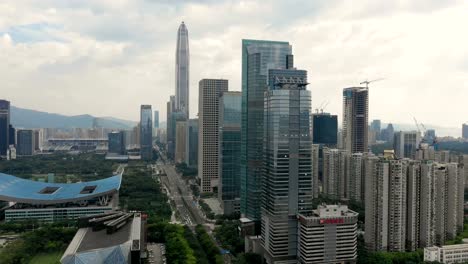 Aerial-view-of-Shenzhen-cityscape-at-daytime