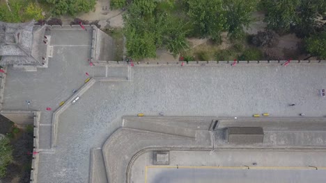 Aerial-view-of-Buddhist-temple-in-Xian