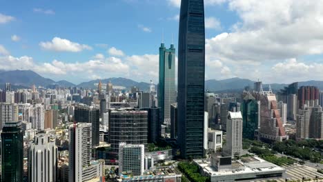 Aerial-view-of-Shenzhen-cityscape-at-daytime