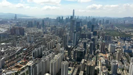 Aerial-view-of-Shenzhen-cityscape-at-daytime